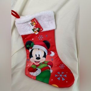 Disney Red Mickey Mouse Holiday Christmas Stocking Stuffer 17”